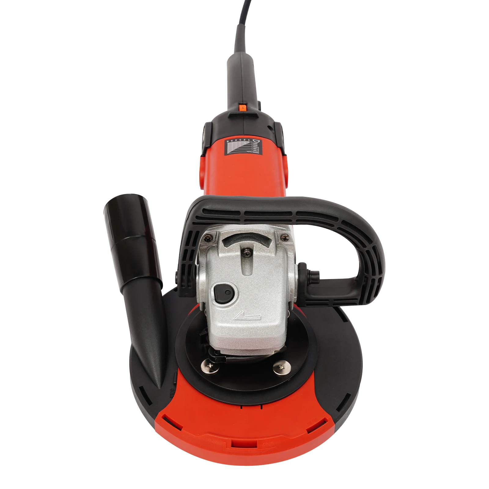 1580 W elektrische Schleifmaschine, Betonschleifer, Zement-Winkelschleifer-Set, 6 Gänge, Geschwindigkeit einstellbar, mit Staubschutz für Wände – Detail 8