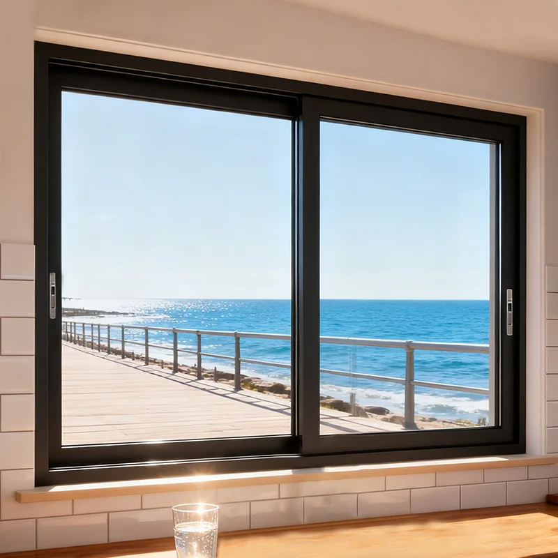 

Easy To Install Horizontal Sliding Window Save Space Panoramic View Balcony Glass Windows Customized Size Household Windows