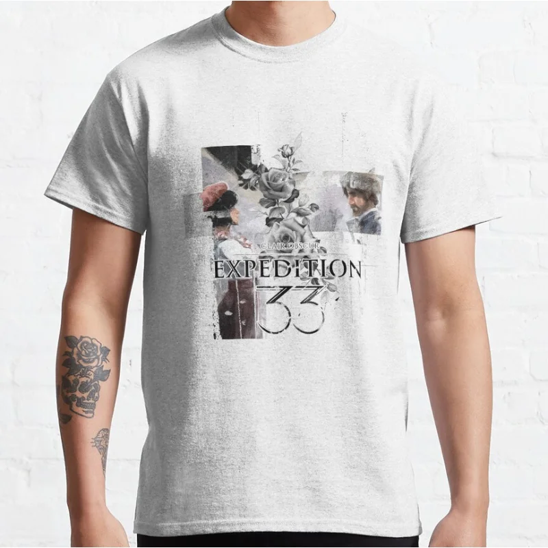 expedition33 Clair Obscur Expedition 33 Dark Fantasy video game T-shirt Gift for Gamer Large size Adult Tops S-6XL - Image 5