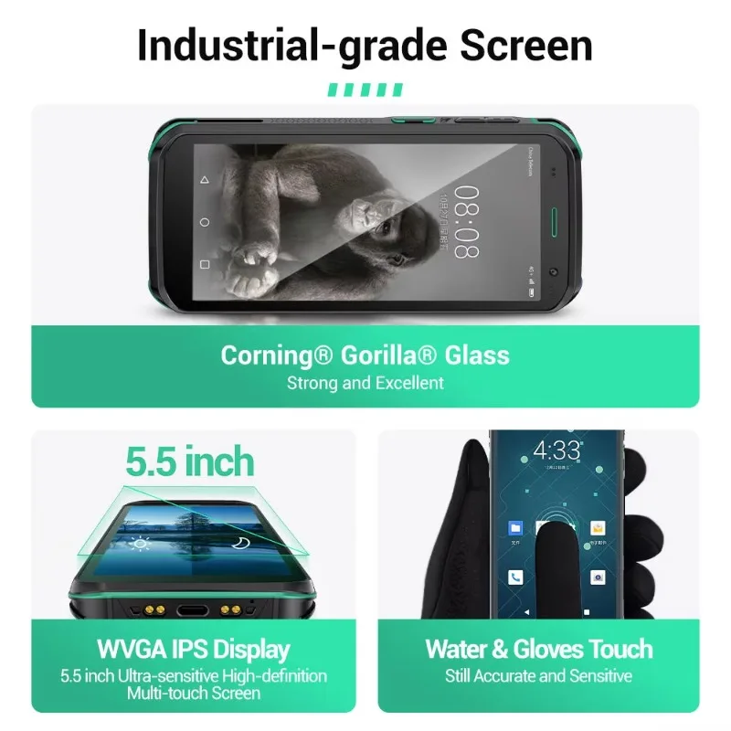 Android 13 IP68 Mobile PDA Barcode Scanner 8-Core 2.2Ghz Handheld PDA Mobile Data Terminal QR Code for warehouse