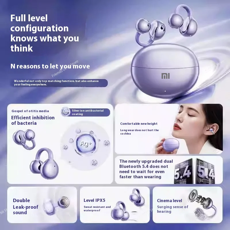 سماعات أذن بلوتوث مزدوجة مطورة من Xiaomi مع صوت ستيريو برلين 9D 24H Comfort Fit IPX5 مقاومة للماء والضوضاء وتقنية مانعة للتسرب #2