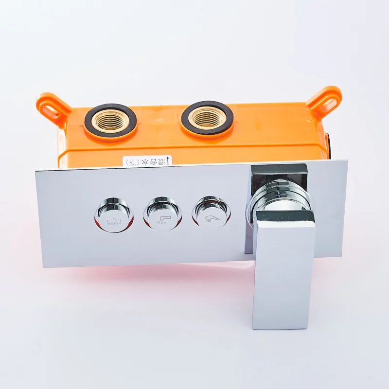 Imagem -05 - Becola-escondido Válvula Torneira do Chuveiro Incorporado Caixa Chuveiro Multifunções Controle Válvula do Banheiro Montado na Parede B-9916