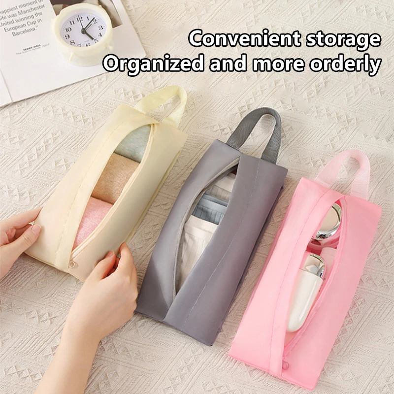 Travel Cosmetic Organizer Bag High Capacity Folding Zipper Wash Bag Socks Underwear Storage Bag Suitcase Finishing Bag