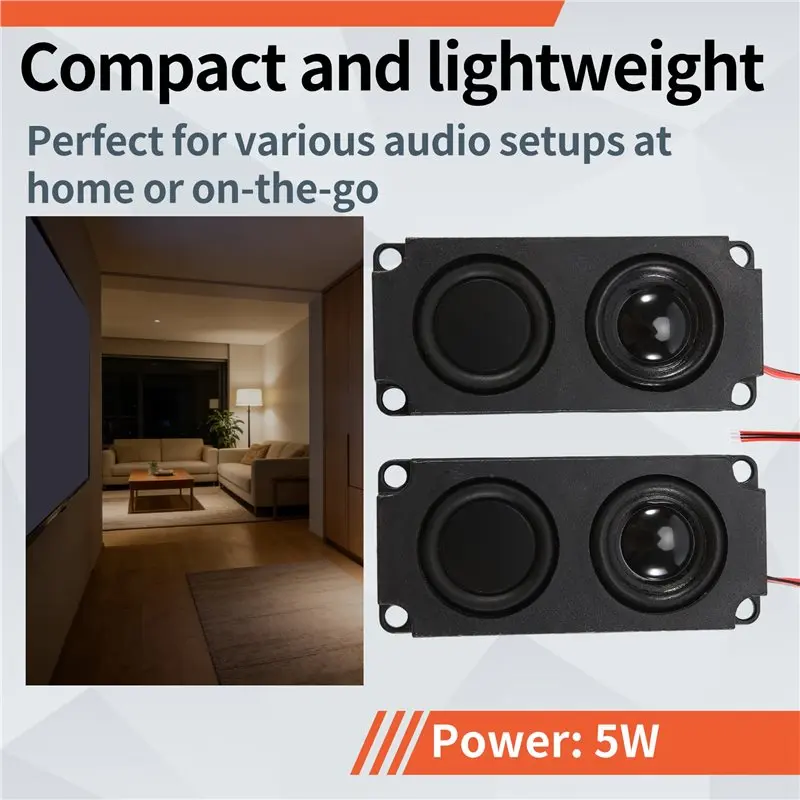 A92Z 2Pcs Compact Square Speakers Sound System 45100 Speaker Ideal For Home Audio & Portable Use