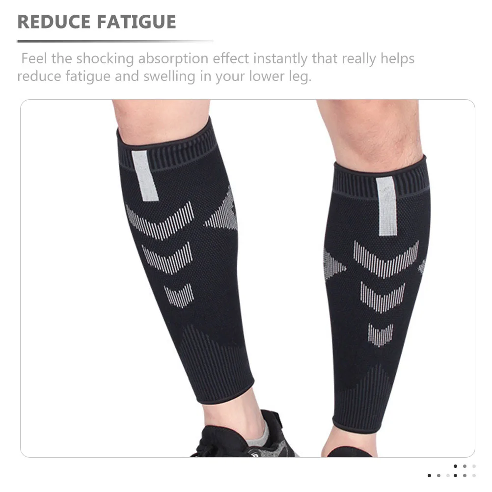 

2pcs Calf Compression Sleeves Breathable High Elastic Leg Support For Sports Running Basketball Muscle Recovery Sweat-Absorbent