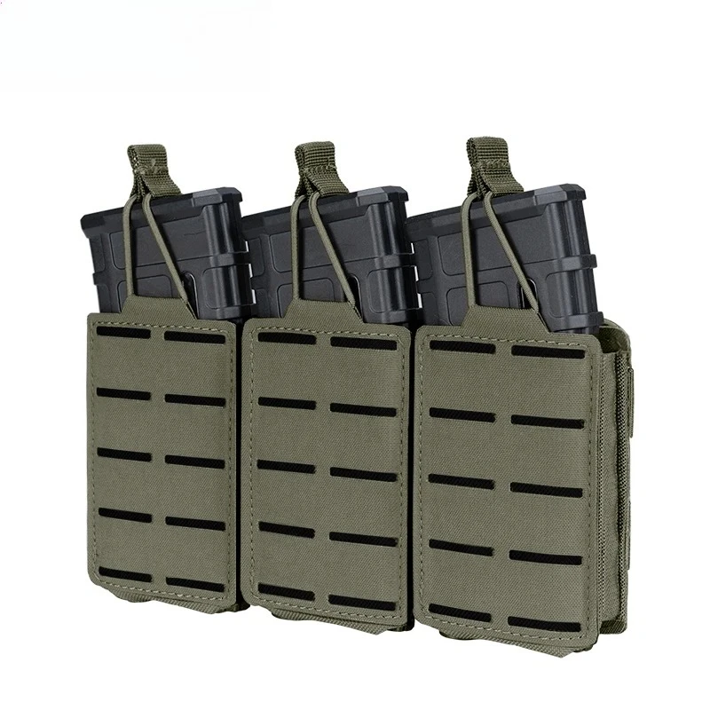 IDOGEAR Tactical LSR 556 Mag Pouch Triple Mag Carrier MOLLE Pouch Laser Cut 3567 Mag Ammo Pouch  Chasse Accessoires