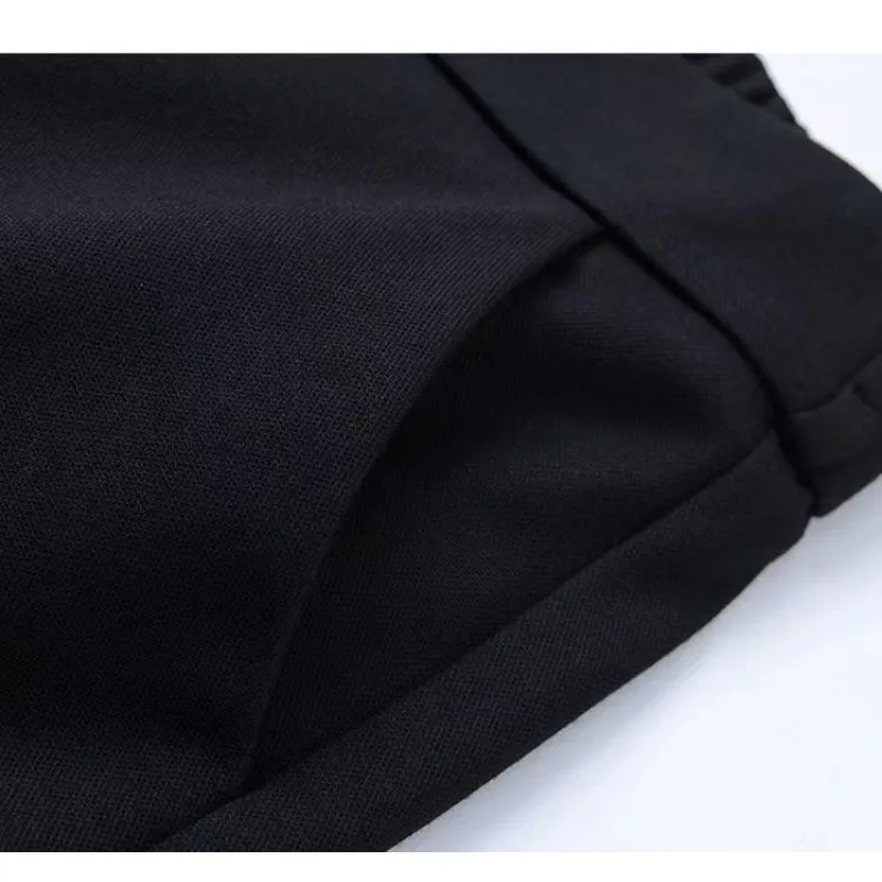 Pantalon Micro-évasé haut de gamme pour femmes, polyvalent, taille haute, neuf points, nouvelle collection été 2025