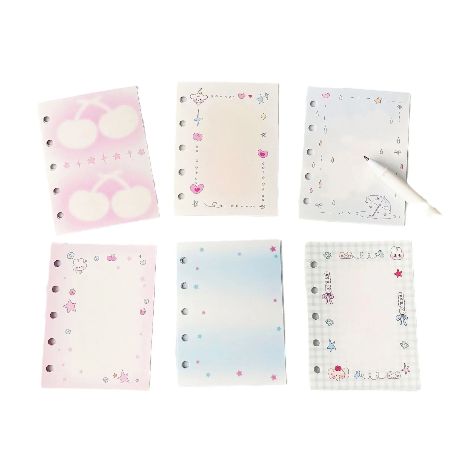 M5 60 Sheets Cute Colorful  Loose Leaf Inner Page Journal Sketchbook Accessories Diary Office Supplies