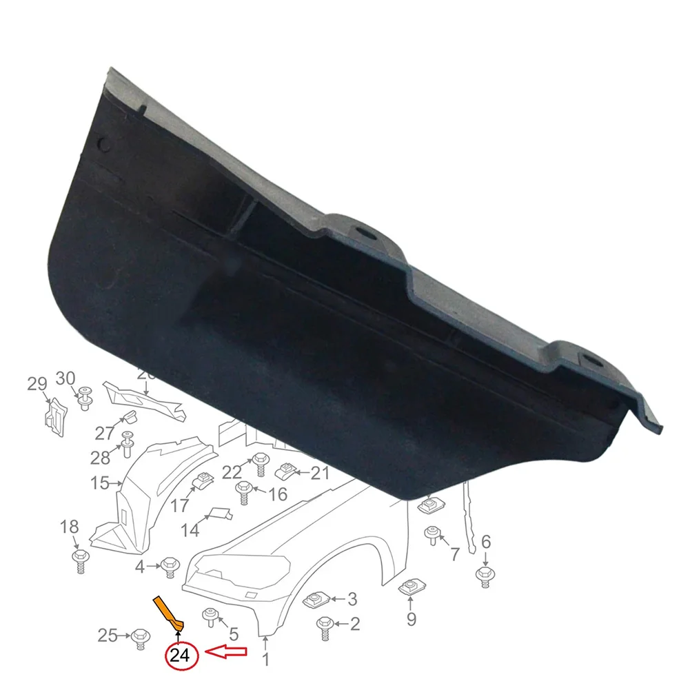 

Накладка на переднюю правую колесную арку для BMW X5, X6 E70, E71, E72, 51757188840, черная, из АБС-пластика, сменная деталь