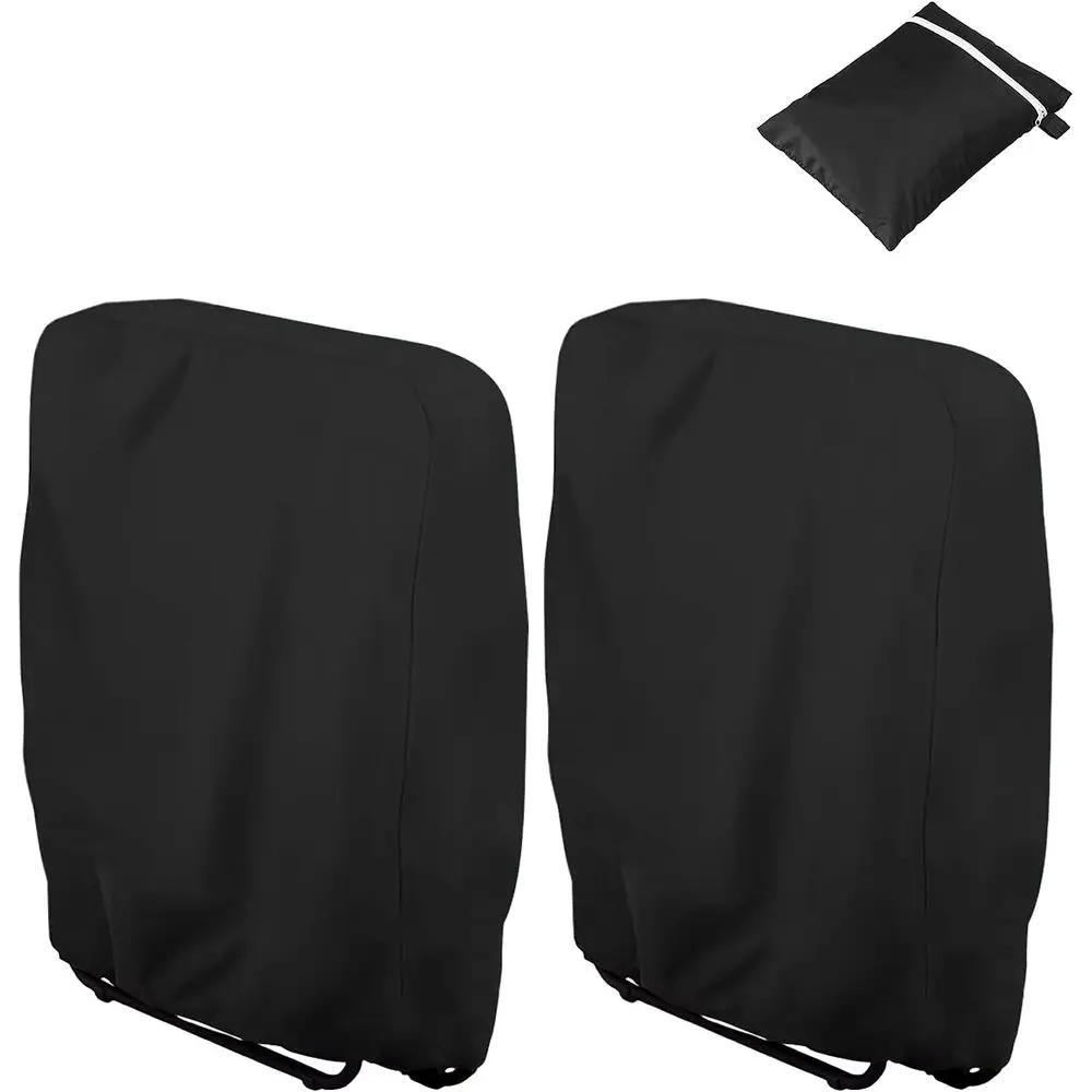 All-Weather Outdoor Patio Chair Covers, 2-Pack Zero Gravity Chair Protectors, Dustproof and Waterproof, Fits 28x13x43, Black