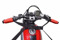 1PC Motorcycle Front Handlebar Strap Transport Bar Tie Down Strap Red Universal Red Nylon Webbing Straps Motorcycle Accessories