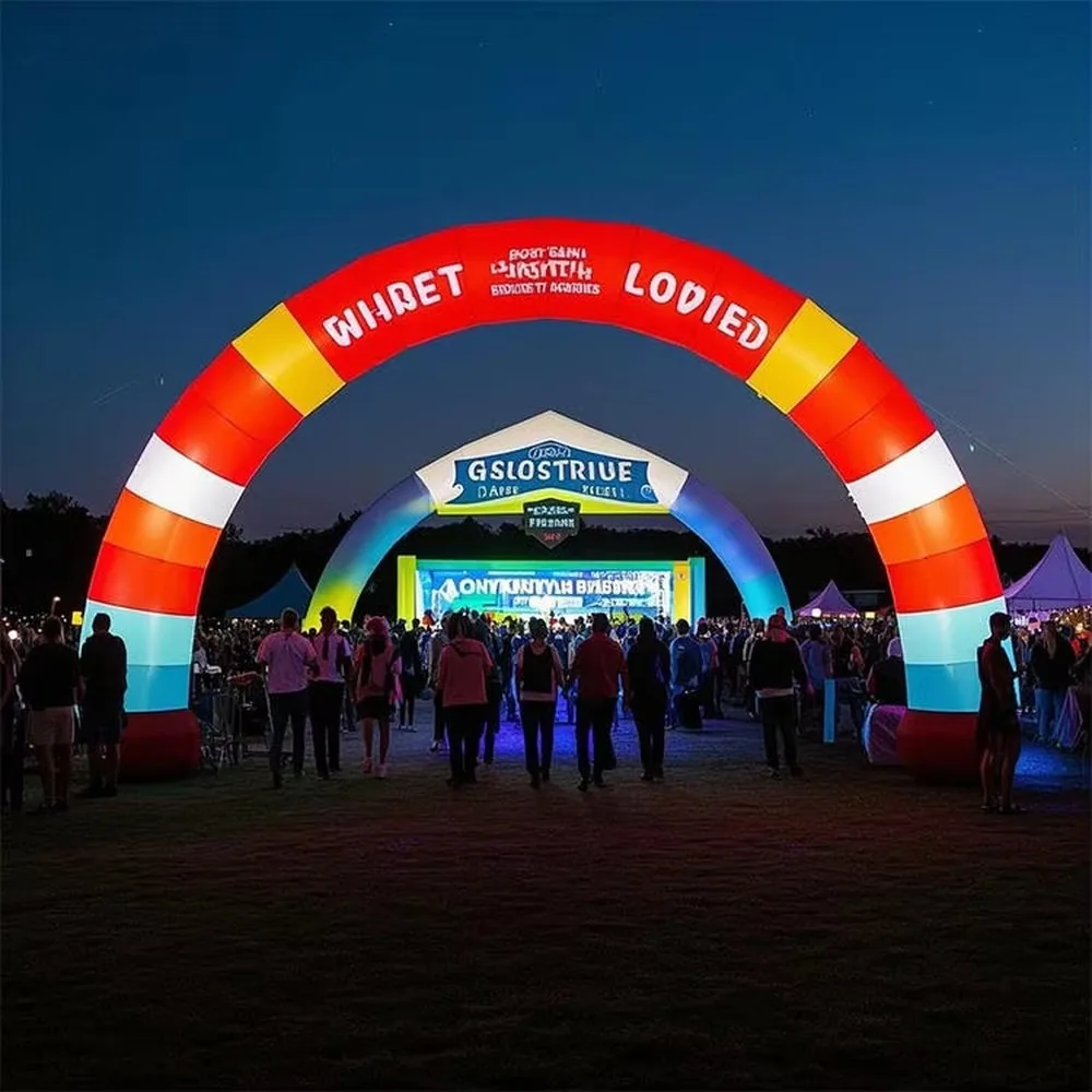 Factory Direct Custom Waterproof Inflatable Archway Gate with Built-In Fan for Race Events Advertising Wholesale