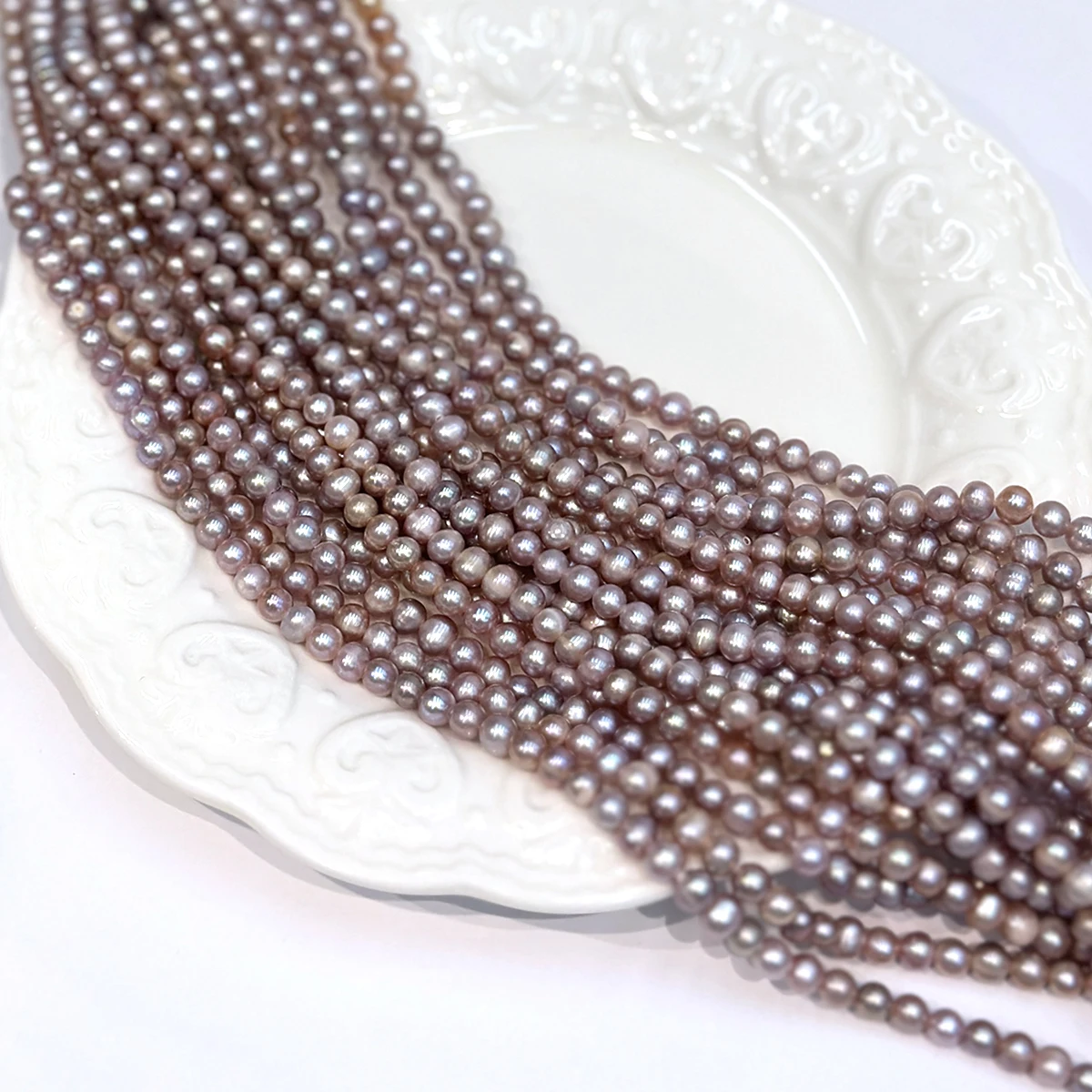 Enchanting Purple Pearl AA 4-5mm 100% Natural Freshwater Pearls Loose Beads for Jewelry Making DIY Necklaces Bracelets Accessory