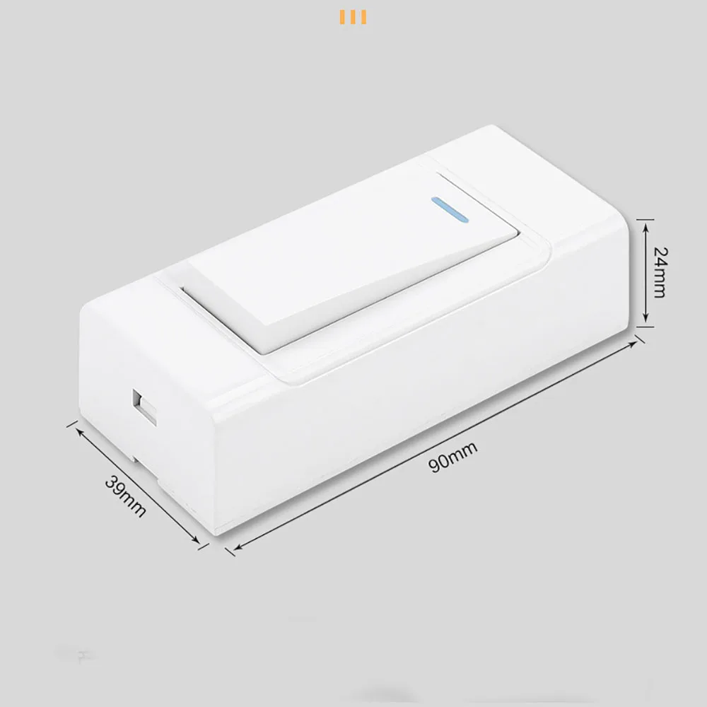 1Gang Surface Mount Switch Wire Hanging Installation Bedside On/Off Control Lamp Grey Panel Wall Interruptor Light Controller