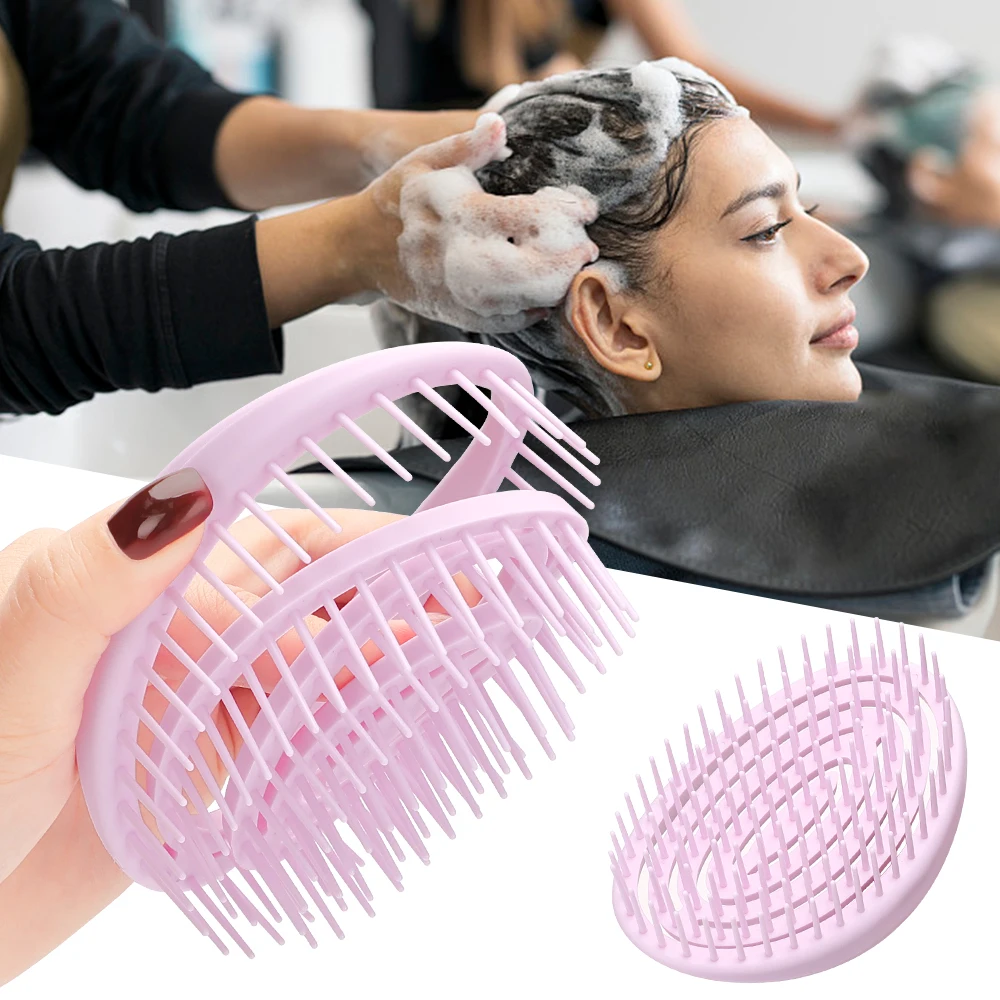 

Парикмахерская расческа для массажа кожи головы, многофункциональная овальная антистатическая расческа для завязывания узлов, парикмахерская расческа, инструмент для укладки, аксессуары