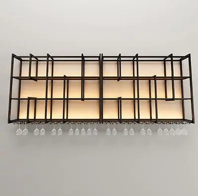 

Wine rack new shelf lattice hanging cup holder table wall-mounted red wine display rack