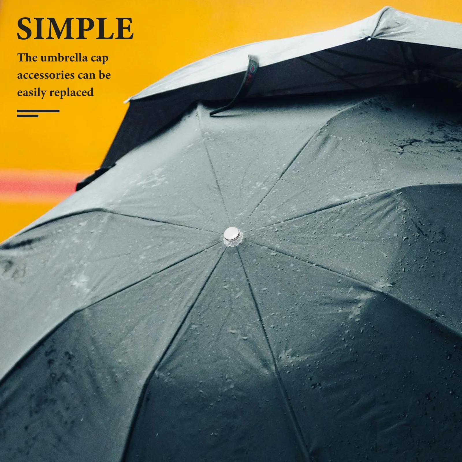 

2pcs Umbrella Replacement Tips Umbrella Top Cap Cover Protector Repair End For Sun Rain Umbrellas Universal Fit Scratch