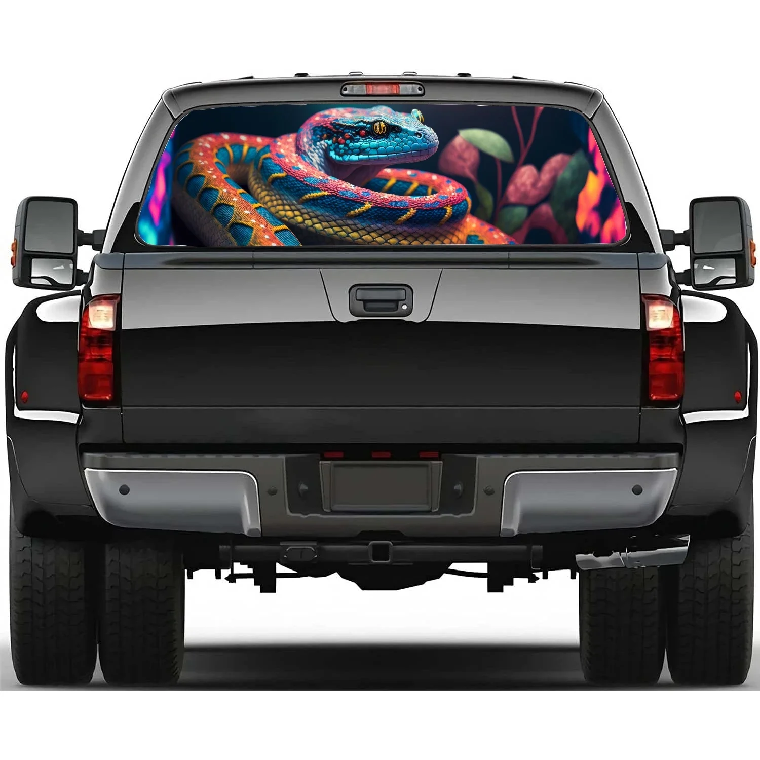 snake animal Car window Stickers Vinyl semi-transparent graphic accessories Truck packaging Paint film Car trim decal