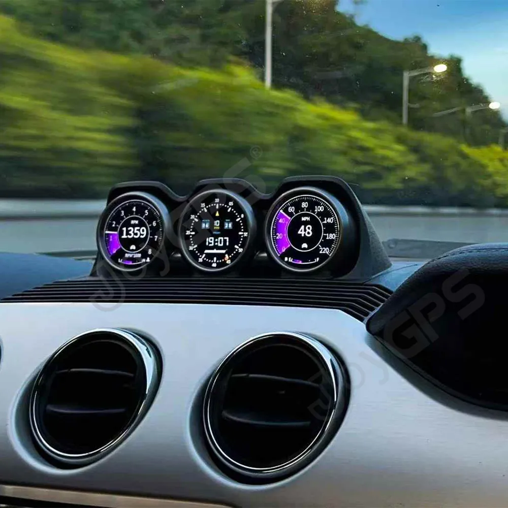 Triple Screen Digital Cluster For Ford Mustang 2015-2023 Digital Dashboard Panel Speedometer Virtual Instrument Cluster Display