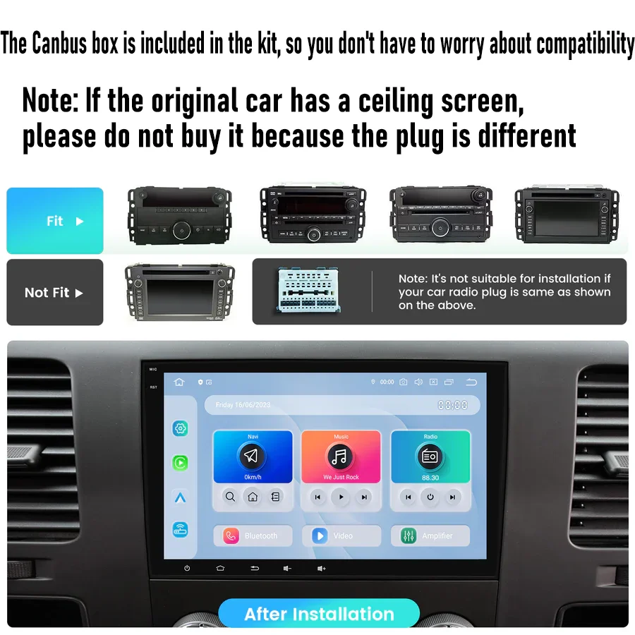 8“ Apple CarPlay Android auto 6-128GB (8CORE) For Chevrolet IMPALA 2006-2013 Screen Android15 Head Unit GPS Navigation Radio