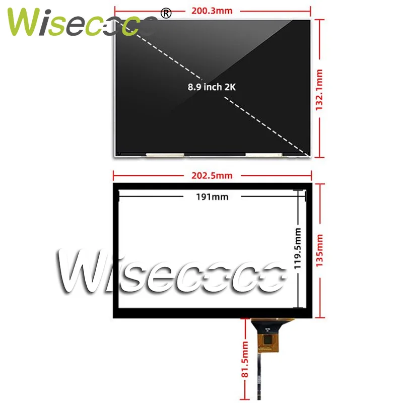 Imagem -04 - Raspberry pi Mini Usb Touch Screen Display Kit Projetor Faça Você Mesmo Monitor Lcd 8.9 2560x1600 2k