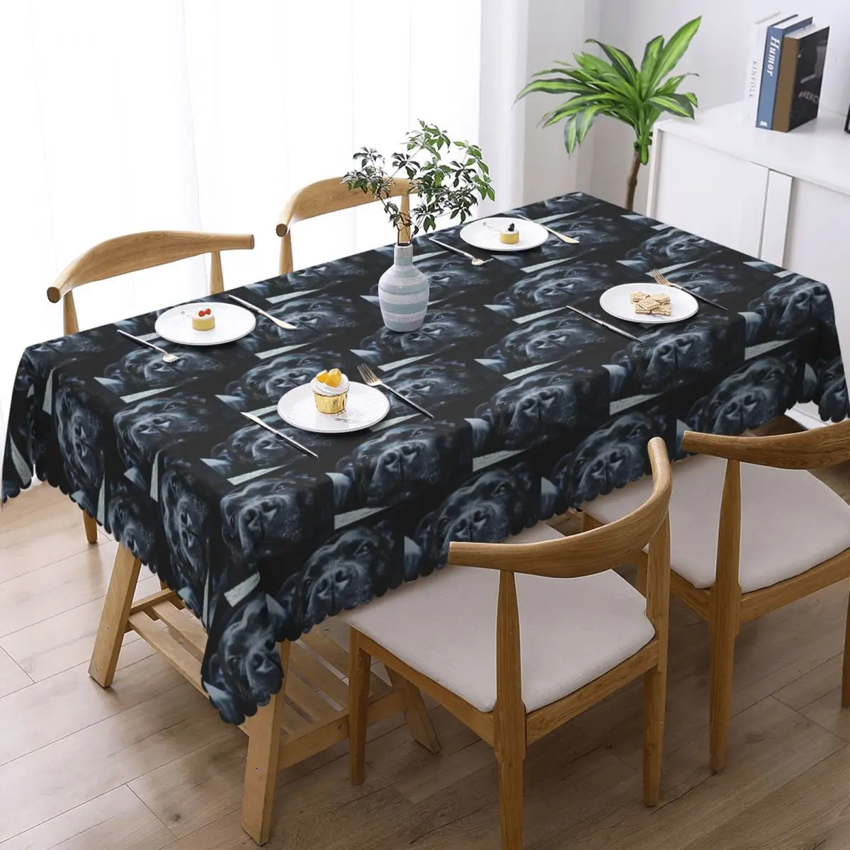Staffordshire Bull Terrier Custom Rectangular Tablecloth Oilproof Table Cover for Dining Events Table Cloth