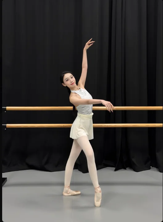 Balletshorts voor dames Hoge taille Dubbellaags Yoga Rok Korte broek Meisjes Skate Gymnastiek Zachte mesh Dansculottes