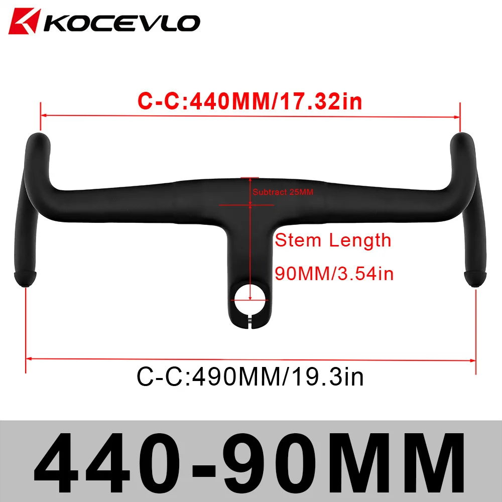 KOCEVLO K05 Full-Carbon Fiber Gravel Integrated One-Piece Drop Handlebar with Fully Internal Routing and Padding image 3
