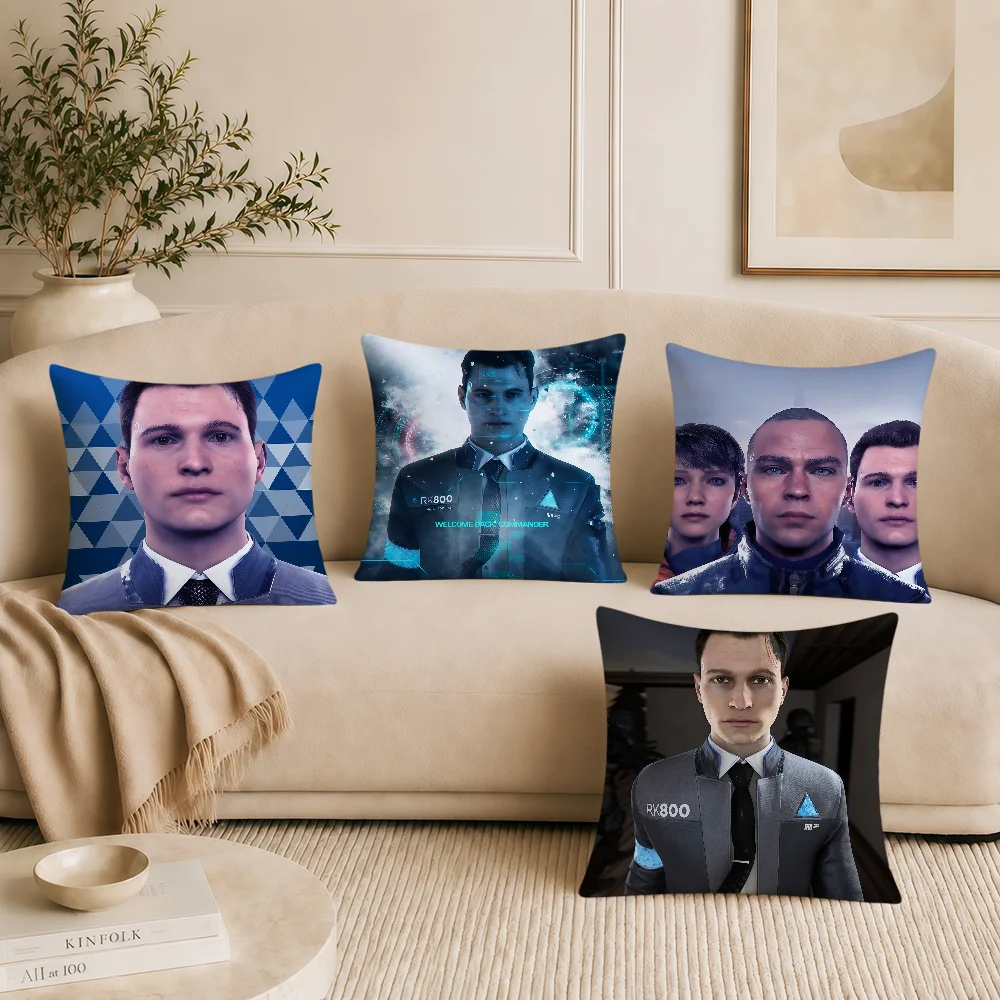 game D-Detroit B-Become Human C-Connor soft pillowcase Double Sided Sofa Home Living Room Decor bed hogar pillowcover gift