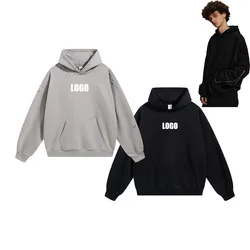 2024 autumn and winter new product 450g heavy terry hooded sweater trendy brand zipper men's and women's cotton polyester hoodie