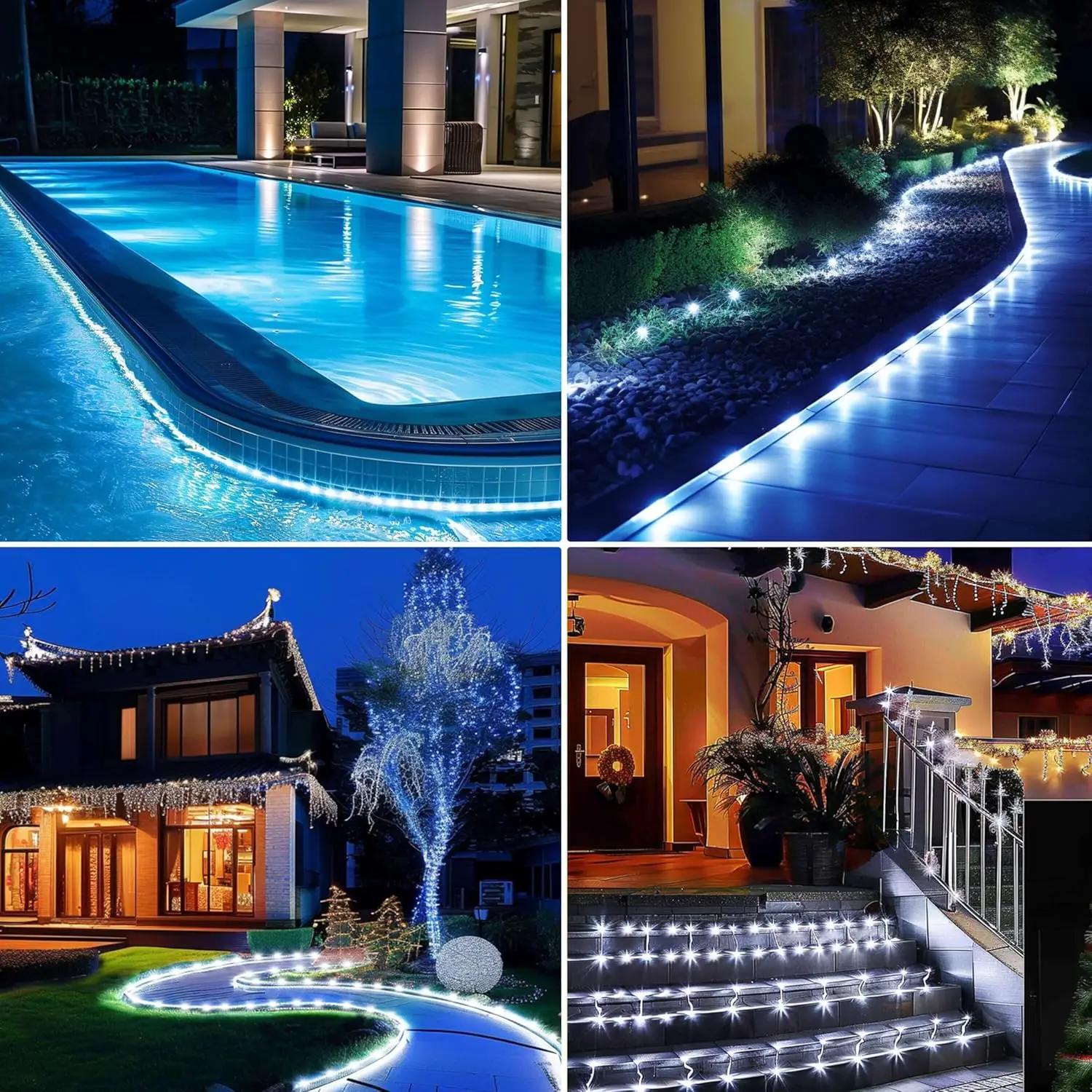 1000 LED Solar String Light Outdoor Waterproof 99 Feet Fairy Light Garden Christmas Light for Pool Patio Party Wedding Decor