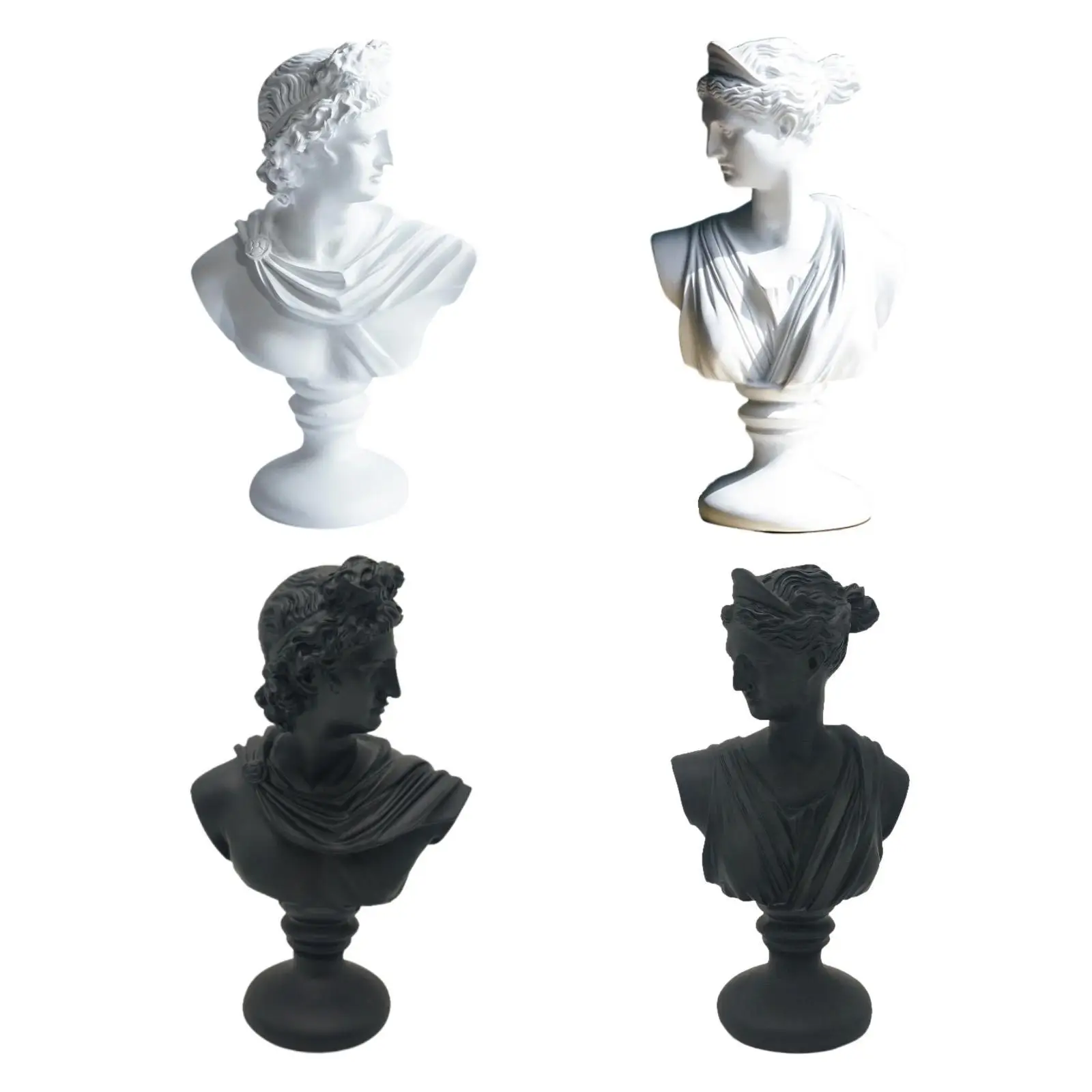 Small Greek God Bust Statue Multifunctional Artistic Lightweight Smooth Surface Realistic for Bookshelf Desktop Decoration