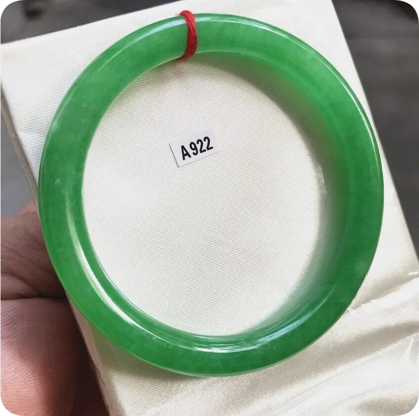 56.3MM Natural Ice Green Jadeite Jade Bracelet Burma Jadeite Jade Bangle