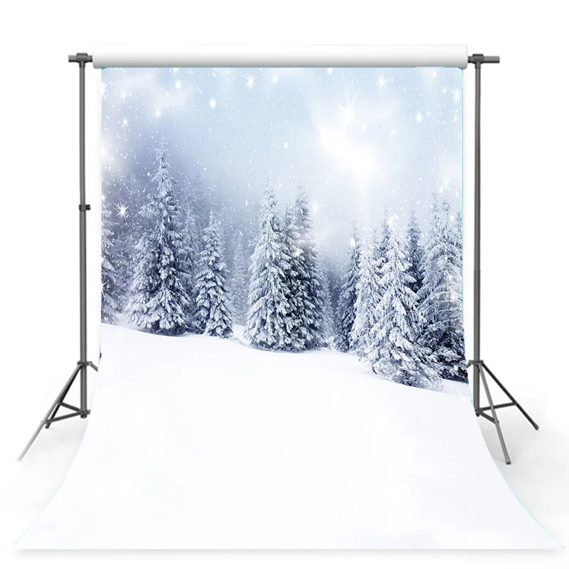 NITREE Christmas Tree Photography Backdrop Snow Gift Party Decor Kids Banner Background Holiday Photo Studio Prop DNS-11