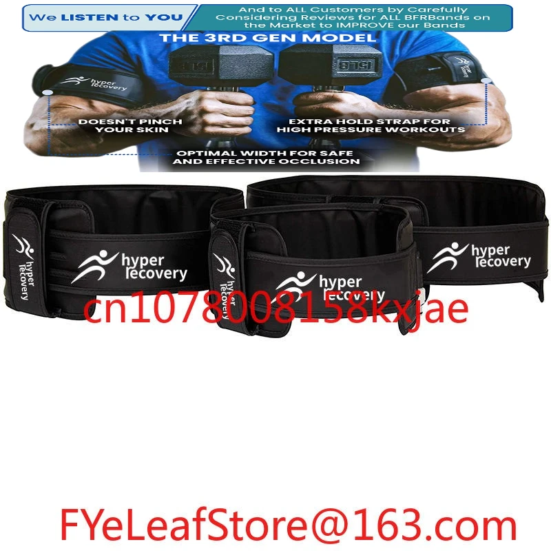 Classic Blood Flow Restriction Occlusion Training Band for Arm and Leg Muscle Fitness BRF Band