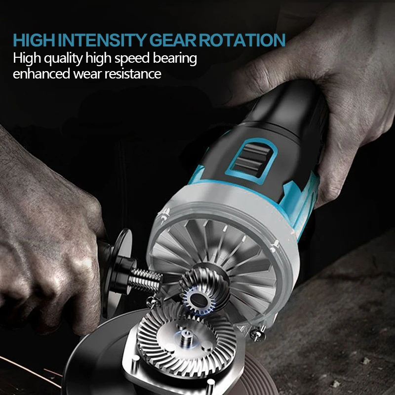 DRKIT-amoladora angular eléctrica sin escobillas, 125MM, corte, pulido, rectificadora, herramienta eléctrica para carpintería, batería Makita de 18V