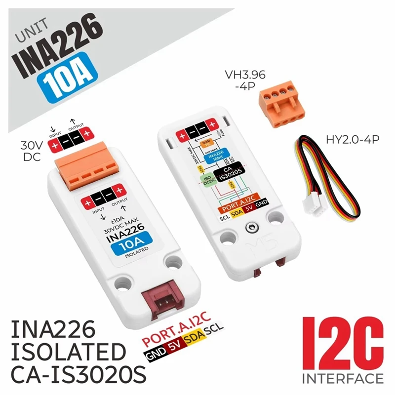 INA226-10A Current Voltage Power Monitor Fully Isolated High- Current and Voltage Measurement Unit-A86Z