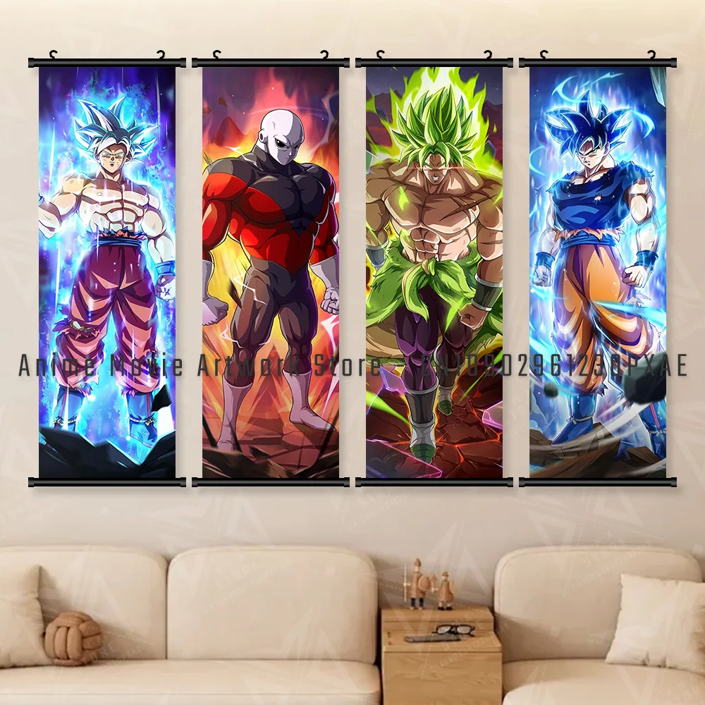 لعبة دراغون بول اللوحة أنيمي جدار الفن HD مطبوعة المشارك سوبر سايان Gogeta قماش ديكور المنزل مخطوطات صورة لغرفة المعيشة