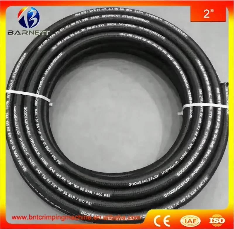 100 متر DN6 1/4 بوصة R1 خرطوم مطاطي هيدروليكي مضفر بسلك فولاذي واحد