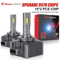 Dualvision D1S D3S LED Headlights HID D2S D4S D5S D8 Turbo LED 30000LM 35W Two-sided CSP Chip 6500K Plug&Play Car Lamp Xenon HID