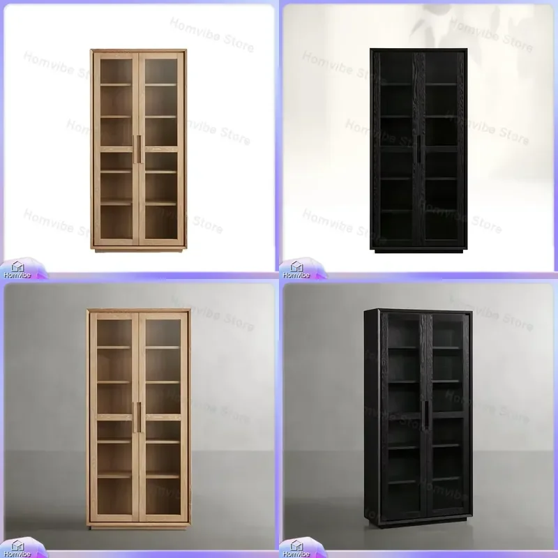 

American Style Bookcase Storage Cabinet for Living Room Bedroom Home Office Modern Wooden Bookshelf with Adjustable Shelves