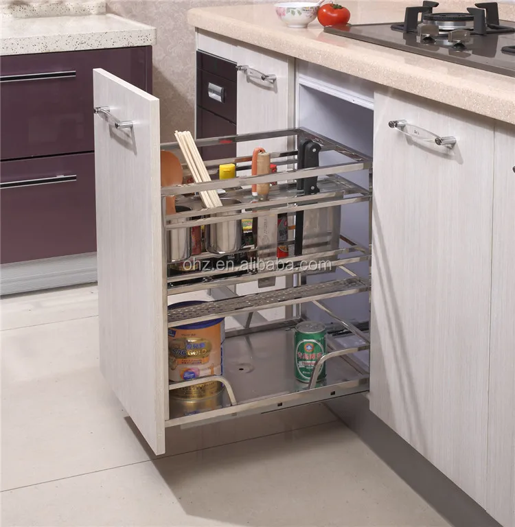 

213 Cabinet Pull Out Drawer Basket and Stainless Steel Kitchen Basket for Kitchen Under Sink Basket