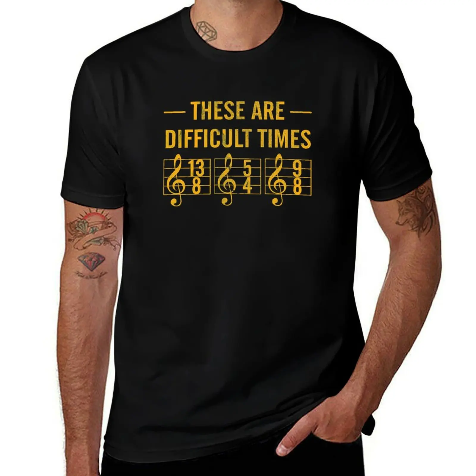 

These are difficult times T-Shirt T-Shirt oversized vintage man clothes mens plain t shirts