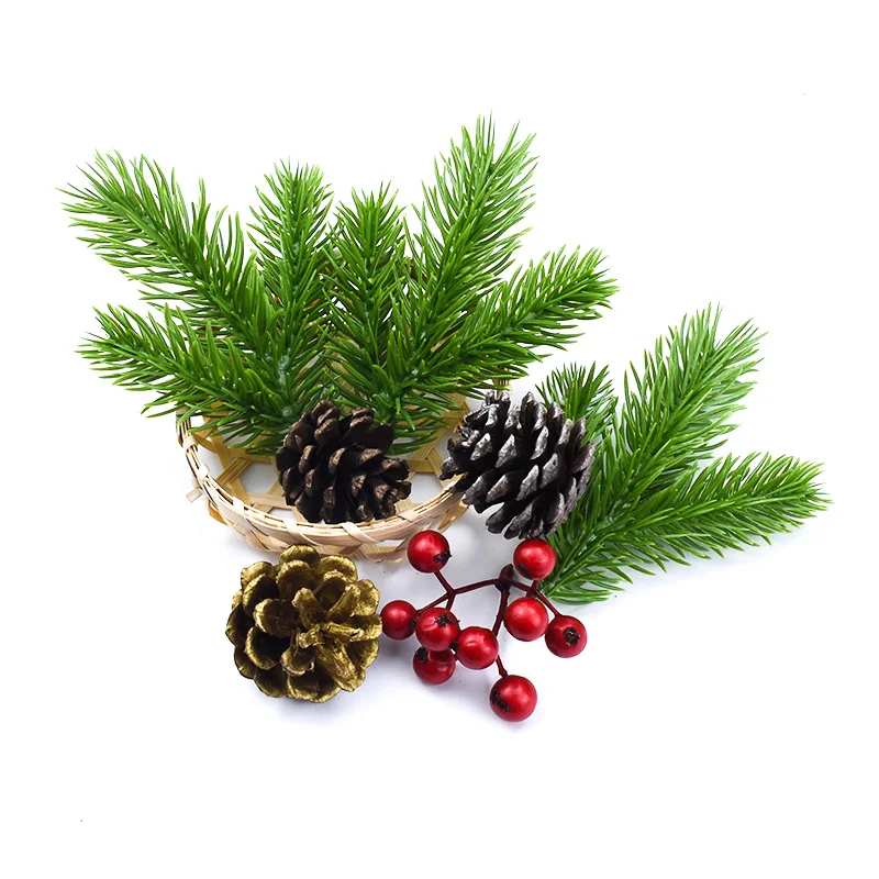 10PCS Artificial Plants Flowers Home Room Decoration Christmas Tree Floristics DIY Gifts Candy Box Bridal Accessories Clearance
