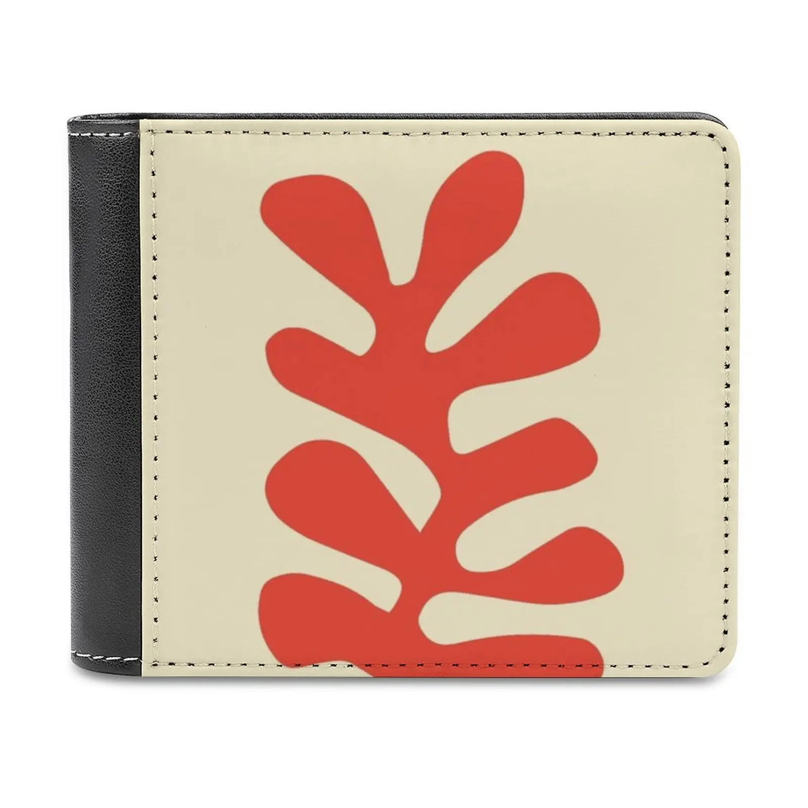 هنري ماتيس ليف انقطاع التوقيع الرجال المحفظة بولي Leather جلدية قصيرة الذكور المحافظ محفظة بطاقة الائتمان للرجال حقيبة المال H Mastisse #1