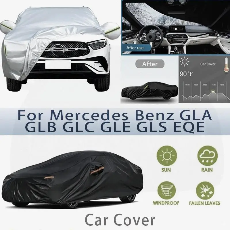 

For Outdoor Protection Full for Mercedes Benz GLA GLB GLC GLE GLS EQE Waterproof Dustproof Exterior Sunshade Snow Cover Car Cov