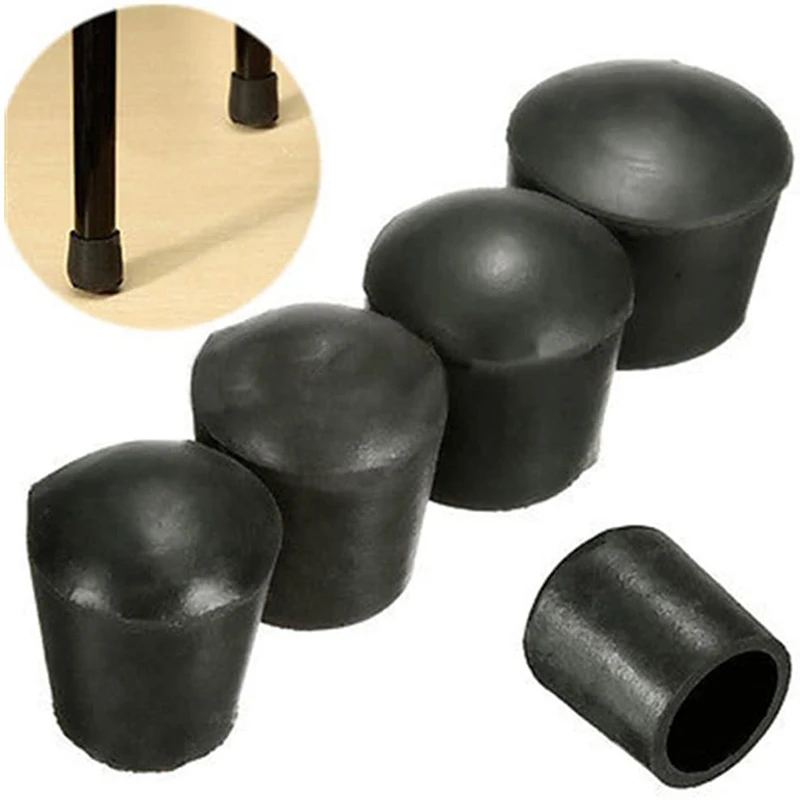 25mm Black Table Foot Chair Protective Pad Chair Cover Wear-resistant Silent Thick Anti Slip Rubber Chair Cover