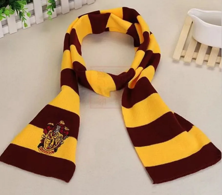 Harries Scarf Gryffindor Thick Shawl Magic Schools Potters Keep Warm Winter Scarfs Anime Children Christmas Halloween Gifts