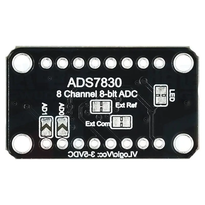 AU61-ADS7830 8-Channel 8-Bit ADC Analog-To-Digital Converter Module IIC Qwiic-Compatible Multi-Channel Sensor Data Acquisition