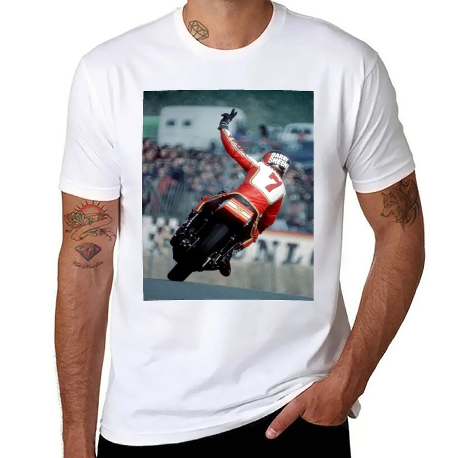 New Barry sheene T-Shirt oversized t shirt Anime t-shirt Blouse Oversized t-shirt mens clothes